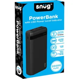 Snug Compact Led2 Powerbank - 20000Mah Box